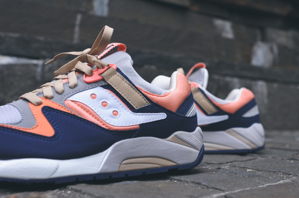 KITH x Saucony Grid 9000 Navy Coral 3 1000x664