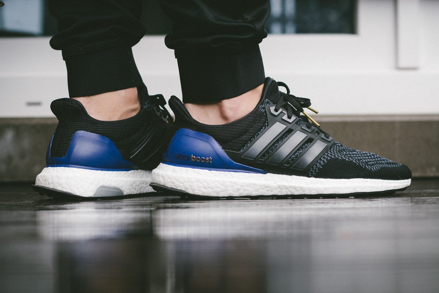 ultraboost black and blue
