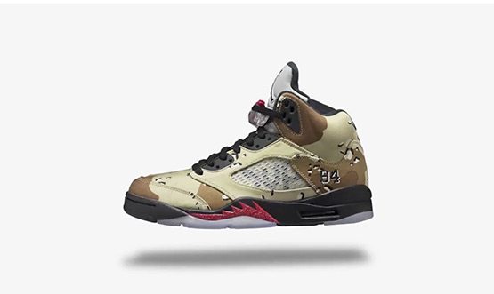 Air Jordan 5 x Supreme Camo