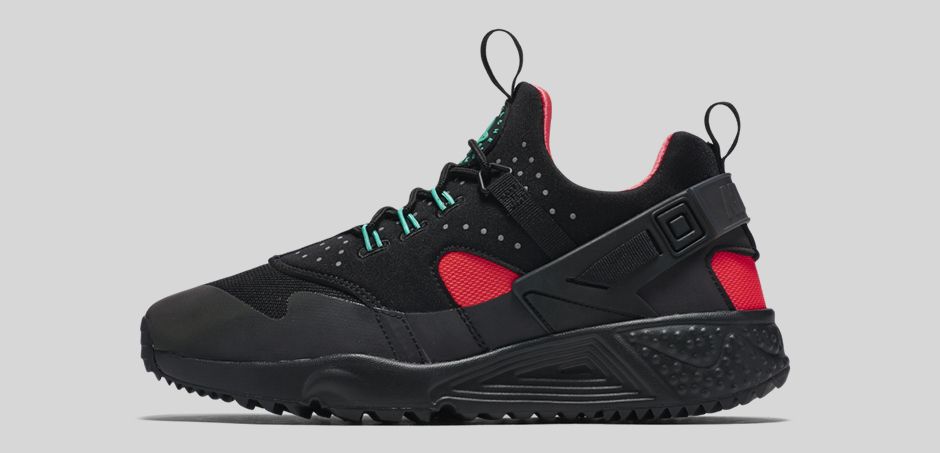 Nike Air Huarache Utility Black Bright Crimson