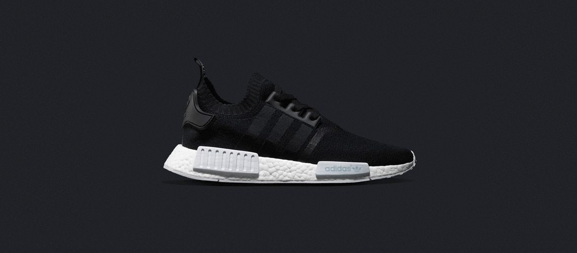 adidas NMD R1 Primeknit Black White