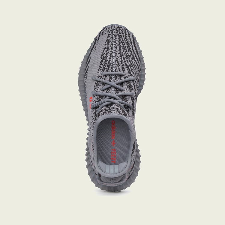 grey and red yeezy 350